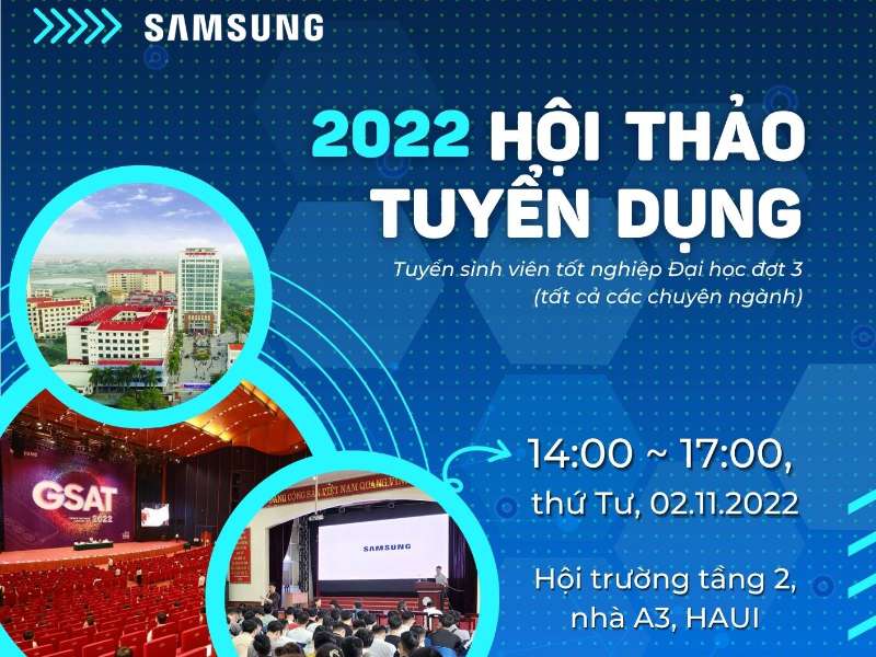 Thông báo Hội thảo việc làm, định hướng nghề nghiệp của Công ty TNHH Samsung Electronics Việt Nam